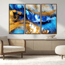 Blue Orange Marble Fluid Effect Canvas Wall Art Print by MyGreatCanvas | Canvas Wall Art Prints | Photo Prints & Wall Decor