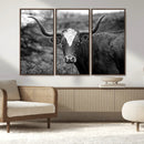 Western Home Wall Art Canvas Print, Framed Texas Longhorn by MyGreatCanvas | Canvas Wall Art Prints | Photo Prints & Wall Decor