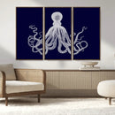 Blue Octopus Wall Art Canvas Print by MyGreatCanvas | Canvas Wall Art Prints | Photo Prints & Wall Decor
