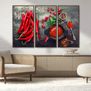 Red Pepper Kitchen and Restaurant Wall Wall Art, Red Pepper by MyGreatCanvas | Canvas Wall Art Prints | Photo Prints & Wall Decor
