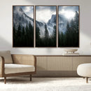 Wall Art Foggy Forest Landscape Canvas Print