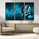 Music and Microphone Wall Art Canvas Print by MyGreatCanvas | Canvas Wall Art Prints | Photo Prints & Wall Decor