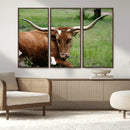 Longhorn Cow Animal Wall Art Canvas Print by MyGreatCanvas | Canvas Wall Art Prints | Photo Prints & Wall Decor