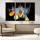 Kitchen Wall Art, Kitchen Fruits Art Canvas Print