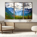 Yosemite Park Half Dome 3 Panel Canvas Print | Large Giclée by MyGreatCanvas | Canvas Wall Art Prints | Photo Prints & Wall Decor