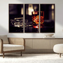Whiskey and Cigar Canvas – Luxurious Wall Art for Home or