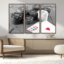 Poker Game Cards Wall Art Canvas, Multi Panel Wall Art by MyGreatCanvas | Canvas Wall Art Prints | Photo Prints & Wall Decor