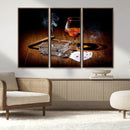 Whiskey Cigar Wall Art Canvas Print Kitchen Wall