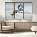 Prancing Horse Desert Large Wall Art Canvas Print – Majestic