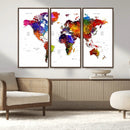 World Map Canvas Print – Detailed Map of the World Wall Art