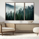 Captivating Misty Forest Wall Art Premium Canvas Print,