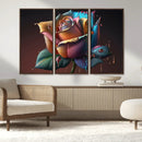 Abstract Rose Wall Art Canvas Print