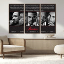 Thinker Quintet Canvas Wall Art – Martin, Obama, Malcolm X,