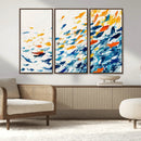 Abstract Fish Shoal Wall Art Canvas Print, Colorful Fish
