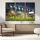 Columbus Crew Stadium Match Triple Canvas Wall Art - Dynamic