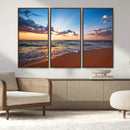 Golden Hour Beach Sunset Wall Art | Canvas Print | Ready to