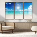 Blue Ocean Wall Art Canvas Print - Tranquil Ocean Paradise