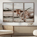Texas Longhorn Canvas Wall Art Print – Majestic Western by MyGreatCanvas | Canvas Wall Art Prints | Photo Prints & Wall Decor