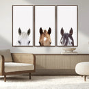 Horse Prints Set, Set of 3 Horse Wall Art, Horses Portraits, by MyGreatCanvas | Canvas Wall Art Prints | Photo Prints & Wall Decor