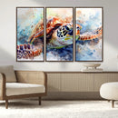 Watercolor Sea Turtle Wall Art Canvas Print - Vibrant Ocean