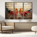 Abstract Angel Wings Canvas Wall Art – Framed and Ready to