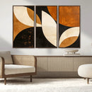 Geometric Abstract Wall Art Canvas Print, Mid Century Modern