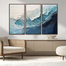 Ocean Wave Canvas Wall Art Print – Coastal Living Room Large