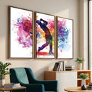 Colorful Golfer Swing Wall Art Canvas Print - Ready to Hang,