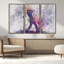Watercolor Golf Swing Wall Art Canvas Print | Vibrant