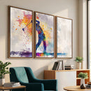 Watercolor Golf Swing Wall Art Canvas Print | Vibrant