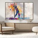 Watercolor Golf Swing Wall Art Canvas Print | Vibrant