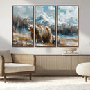 Bear and Baby Bear Wall Art Canvas Print