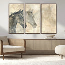 Abstract Horse Canvas Print | Modern Farmhouse Wall Art |