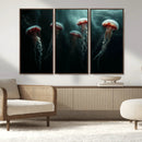 Abstract Jellyfish Wall Art Canvas Print
