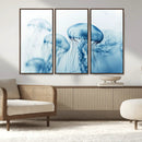 Blue Jellyfish Wall Art Canvas Print