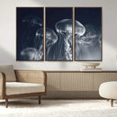 Jellyfish Wall Art Canvas Print, Modern Abstract Jellyfish