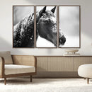 Horse Canvas Print - Winter Horse Snow Wall Art Canvas Print by MyGreatCanvas | Canvas Wall Art Prints | Photo Prints & Wall Decor