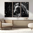 Winter Horse Wall Art | Black and White Horse Print | Ready by MyGreatCanvas | Canvas Wall Art Prints | Photo Prints & Wall Decor