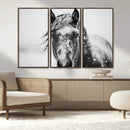 Western Wall Art | Black and White Winter Horse Wall Art | by MyGreatCanvas | Canvas Wall Art Prints | Photo Prints & Wall Decor