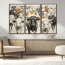 Texas Longhorn Wall Art Canvas Print – Herd Abstract Cow by MyGreatCanvas | Canvas Wall Art Prints | Photo Prints & Wall Decor