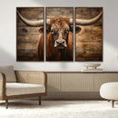 Longhorn Bull Wall Art | Canvas Print | Ready to Hang | by MyGreatCanvas | Canvas Wall Art Prints | Photo Prints & Wall Decor