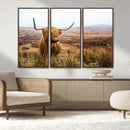 Scottish Highland Cow Canvas Wall Art – Rustic Farmhouse