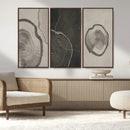 Minimalist Tree Rings Wall Art | Modern Abstract Canvas