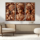 Indian Woman Statue Wall Art Canvas Print
