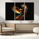 Fiery Phoenix Canvas Print | Ready to Hang Wall Art | Bold