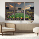 University of Michigan Wolverines Print Canvas, Football