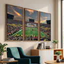 University of Michigan Wolverines Print Canvas, Football