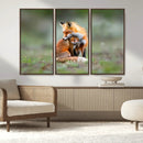 Heartwarming Fox and Baby Cub Wall Art | Ready to Hang