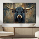 Texas Western Wall Art Canvas Print - Abstract Cow Longhorn by MyGreatCanvas | Canvas Wall Art Prints | Photo Prints & Wall Decor