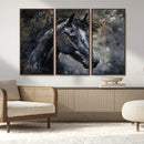 Large Abstract Horse Wall Art Canvas Print | Farmhouse Wall